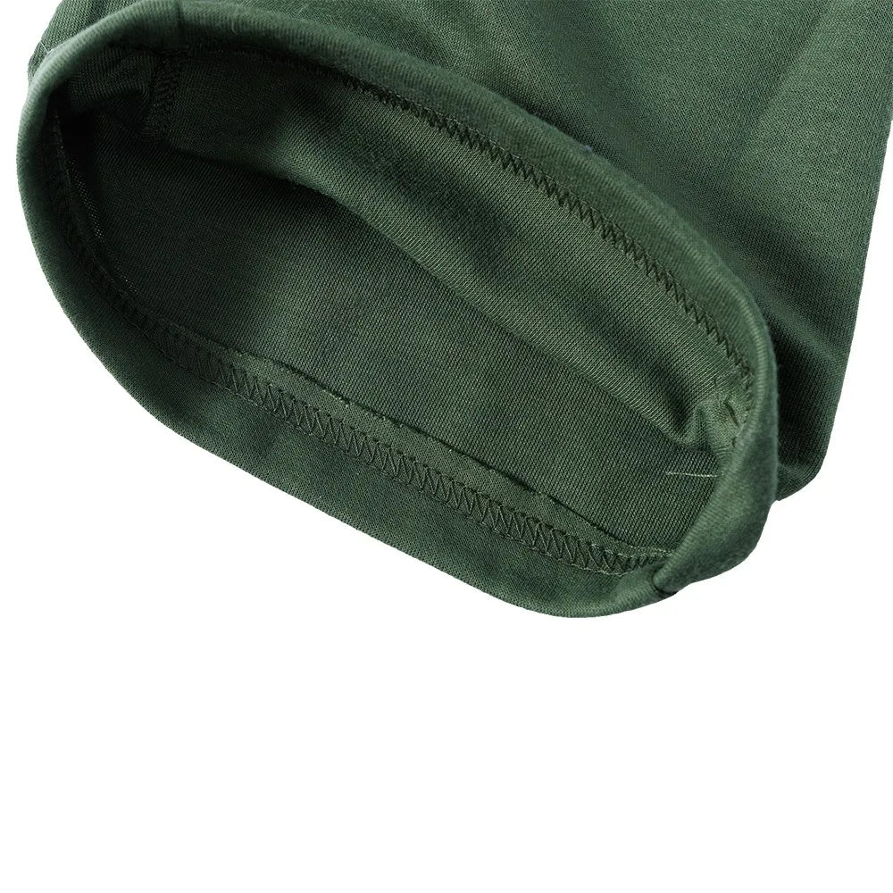 Close-up of the cuff of a men's fleece-lined slim fit jogger in dark green, showcasing the soft fabric and stitching detail.