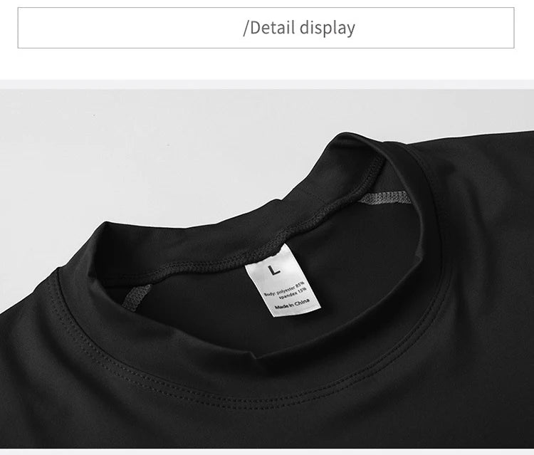 Close-up of Men’s 2025 Quick-Dry Sleeveless Fitness Vest showing round neck and size label.