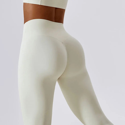 High-waist scrunch butt yoga leggings showcasing a flattering fit and curve-enhancing design for women.