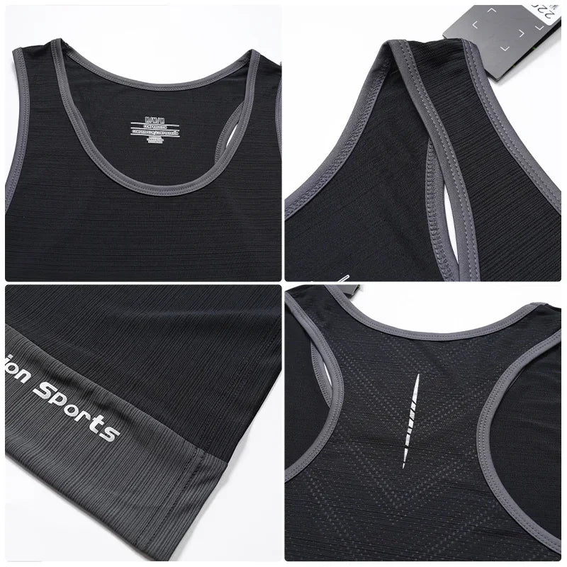 Men's lightweight sleeveless running gym shirt showcasing breathable fabric and moisture-wicking design.