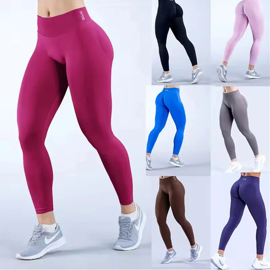 Seamless Woman Impact Yoga Long Pants in various colors, showcasing performance and style for workouts and yoga.