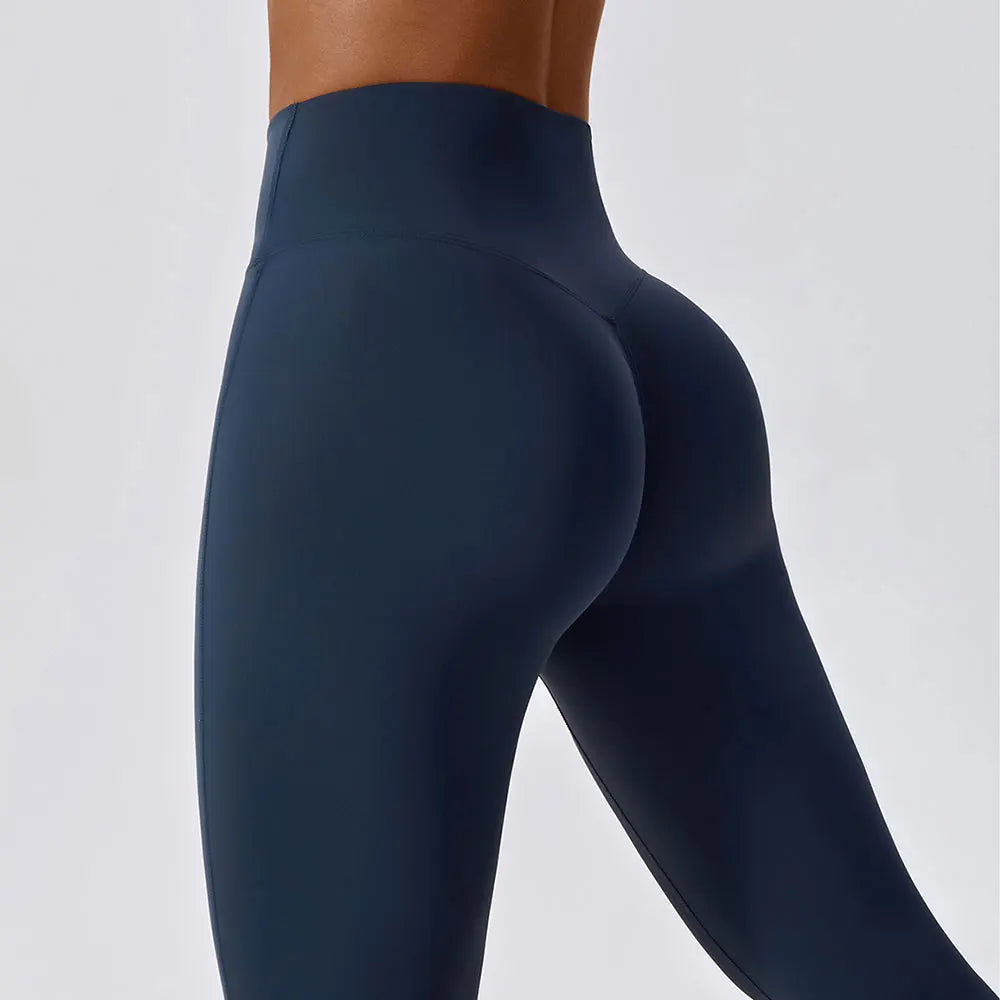 High-waist scrunch butt yoga leggings for women, enhancing curves with a secure fit and stylish design.