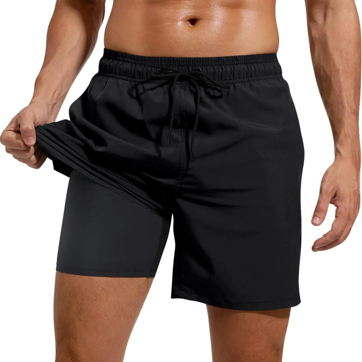 Men's lightweight and quick-dry running shorts, perfect for workouts and outdoor activities.