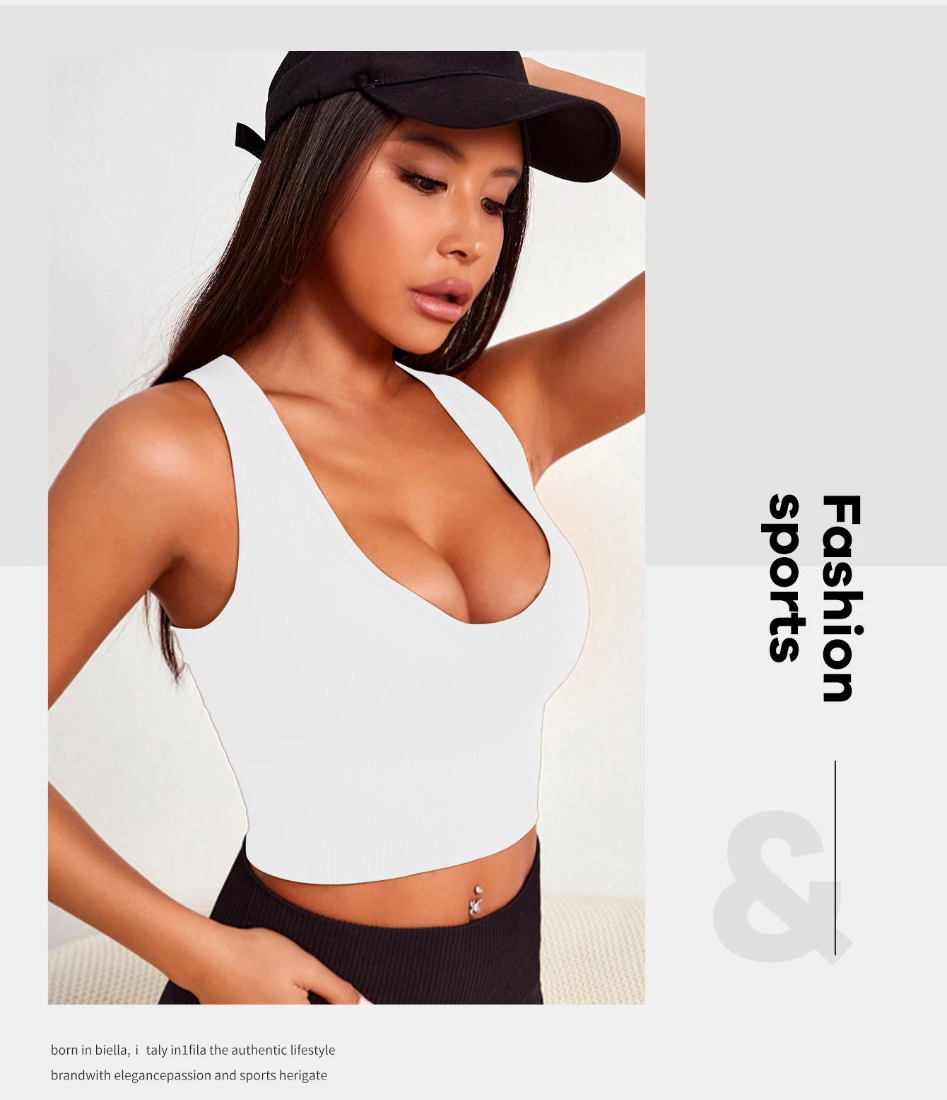 Woman wearing a seamless ribbed yoga vest, showcasing a stylish and comfortable activewear look.