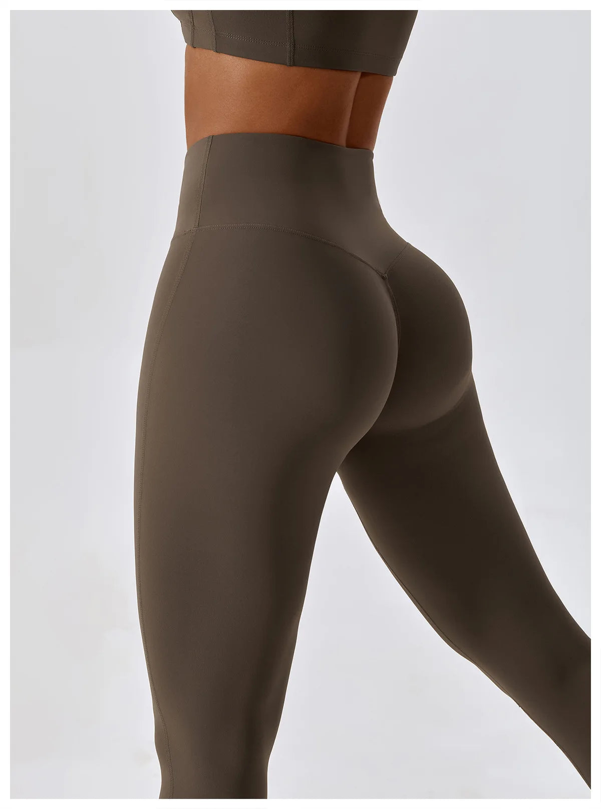 High-waist scrunch butt yoga leggings for women, showcasing a comfortable fit and curve-enhancing design.