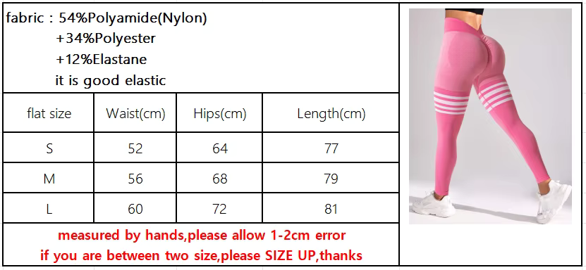 Women’s striped high-waist compression leggings made with elastic polyamide blend for optimal fit and comfort.