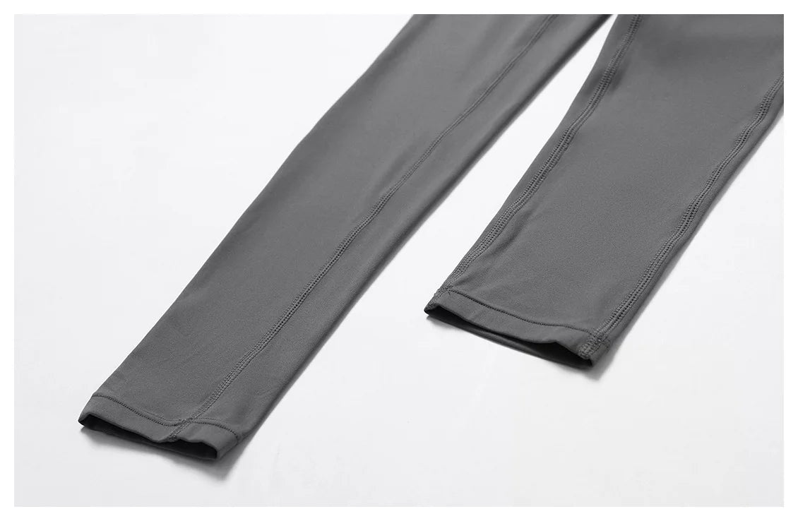 Detail of High-Waist Scrunch Butt Yoga Leggings showing elastic waistband and seam design for enhanced fit.