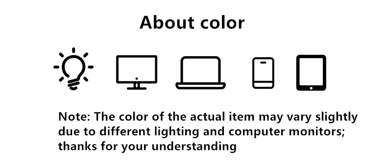 Illustration about color variation for products, explaining lighting and monitor differences.