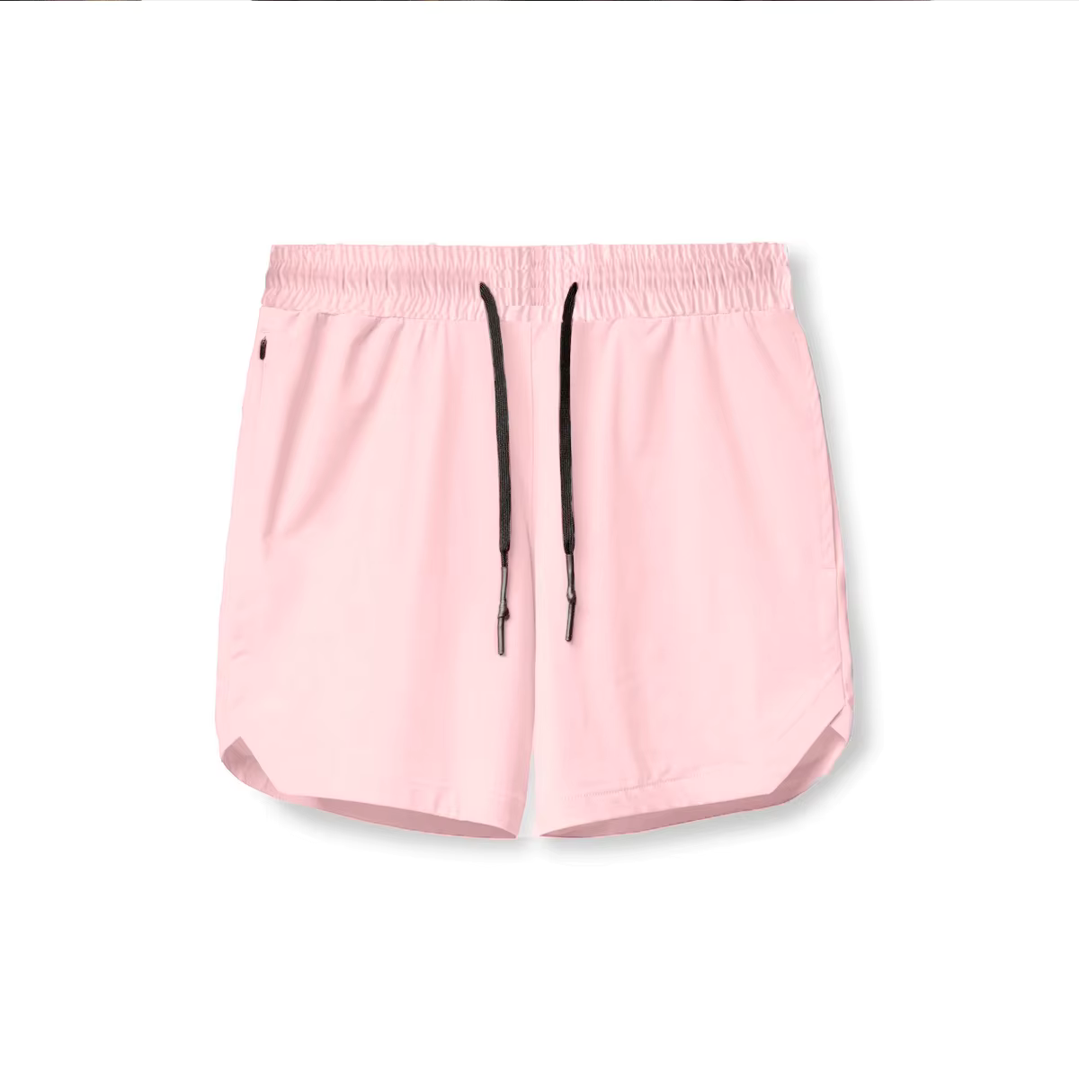 Men's lightweight single-layer gym shorts in pink, perfect for workouts and relaxation, featuring breathable fabric.